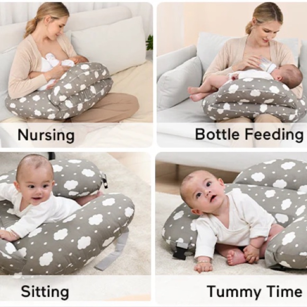 NEW Momcozy Adjustable Nursing Bottle Feeding Breastfeeding Tummy Time Pillow - Picture 3 of 8